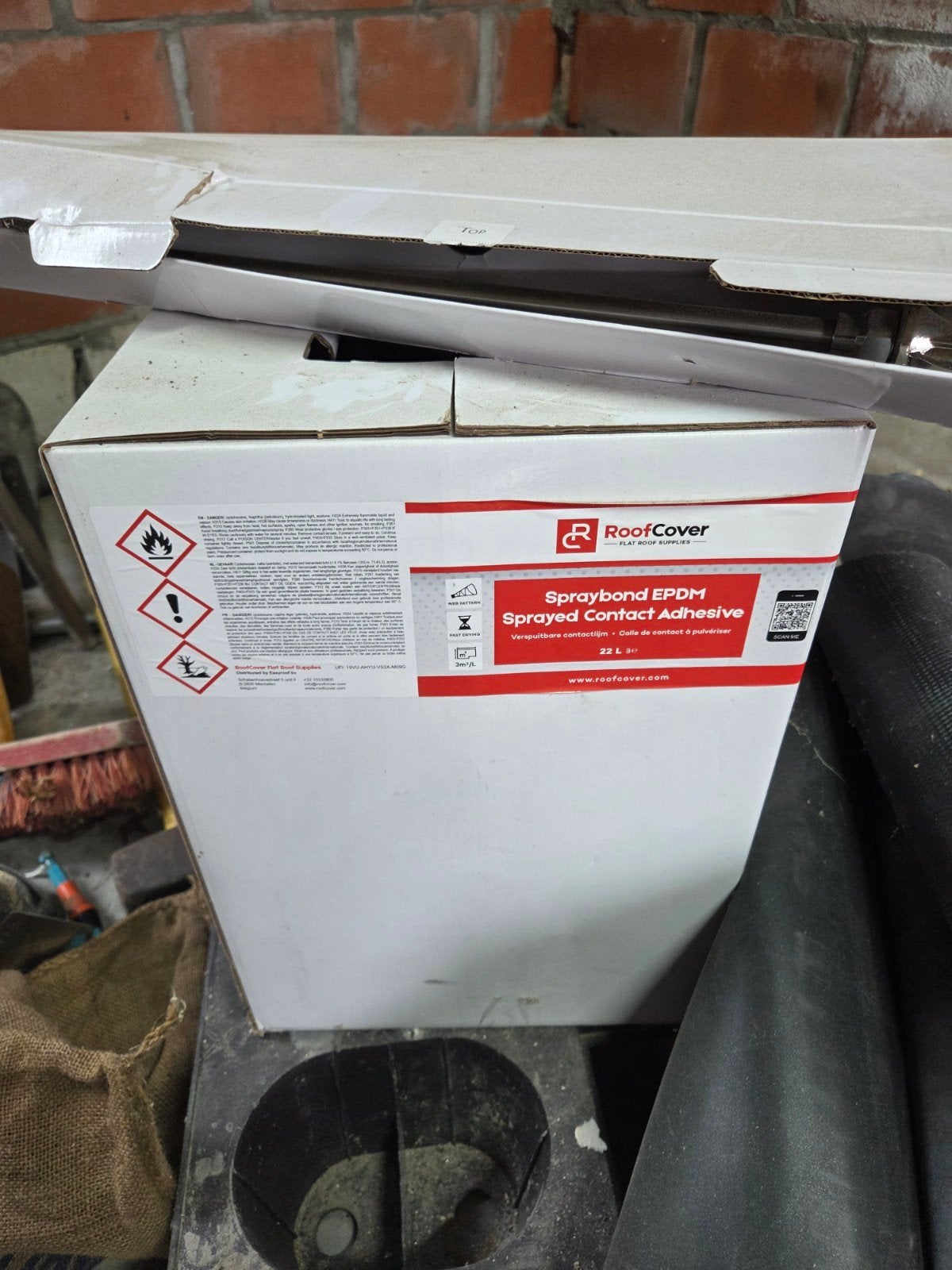 EPDM restmateriaalen (lijm, pistool, kimfix, dampscherm, ..., Ophalen, Overige materialen, Overige typen, Nieuw