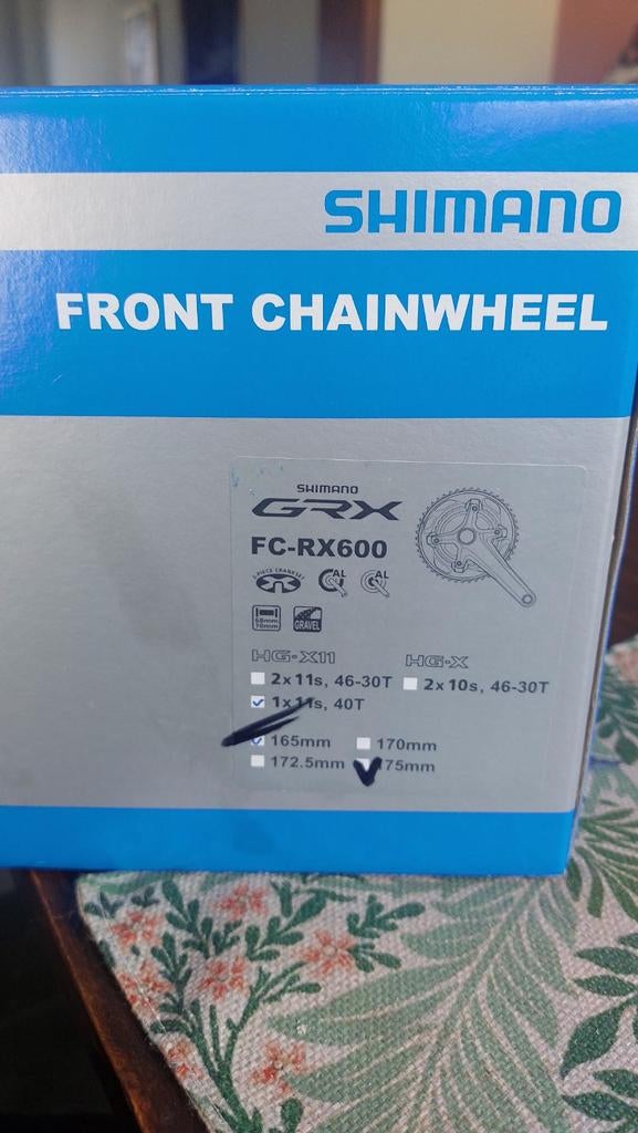 Roue à chaîne avant, Shimano FC-RX600, Enlèvement
