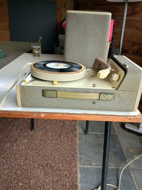 Retro platenspeler., Ophalen, Gebruikt