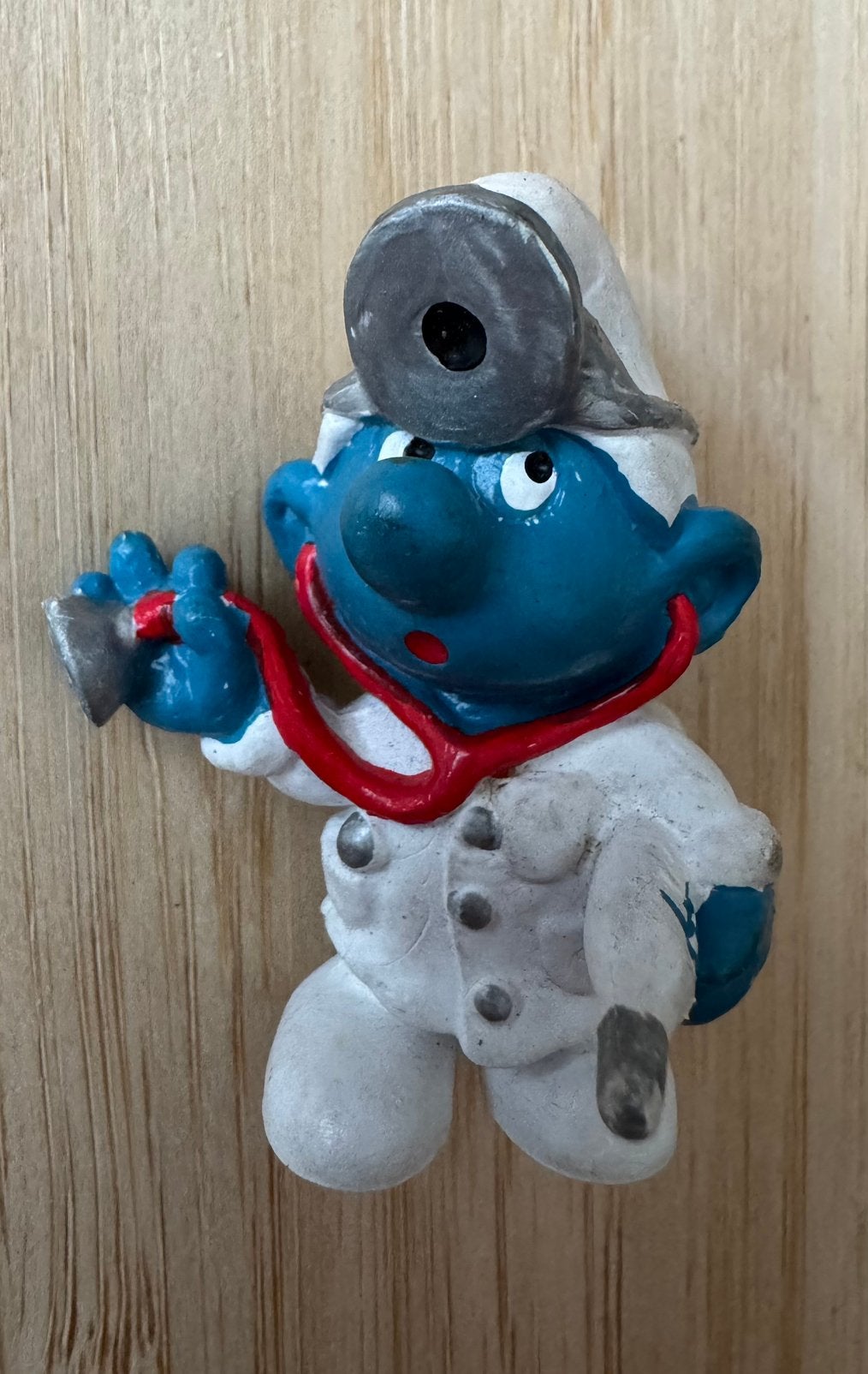 Smurf Doctor Medical Vintage figuur PVC Peyo, Verzamelen, Ophalen, Gebruikt, Overige Smurfen, Poppetje, Figuurtje of Knuffel