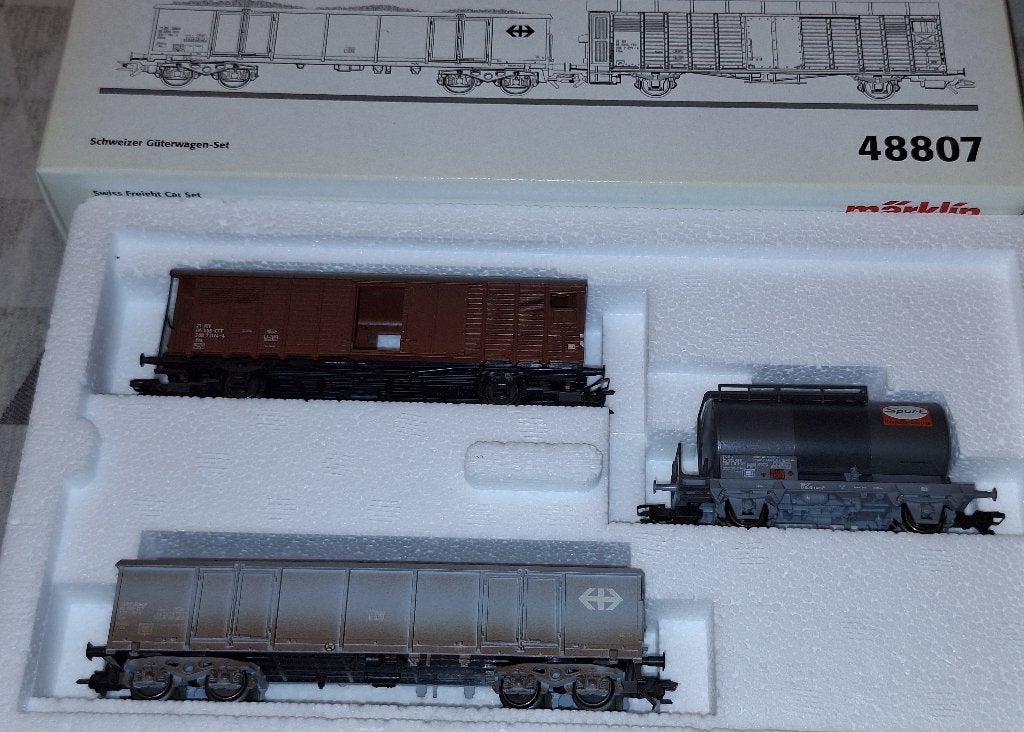 Märklin HO 48807 goederenwagonset van de SBB, Enlèvement ou Envoi, Comme neuf, Set de Trains, Märklin