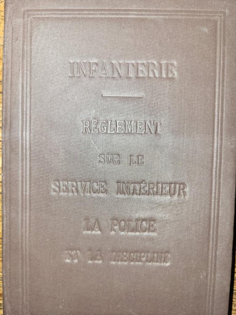 Infanterie - règlement sur le service intérieur, Avant 1940, Utilisé, Armée de terre, Envoi