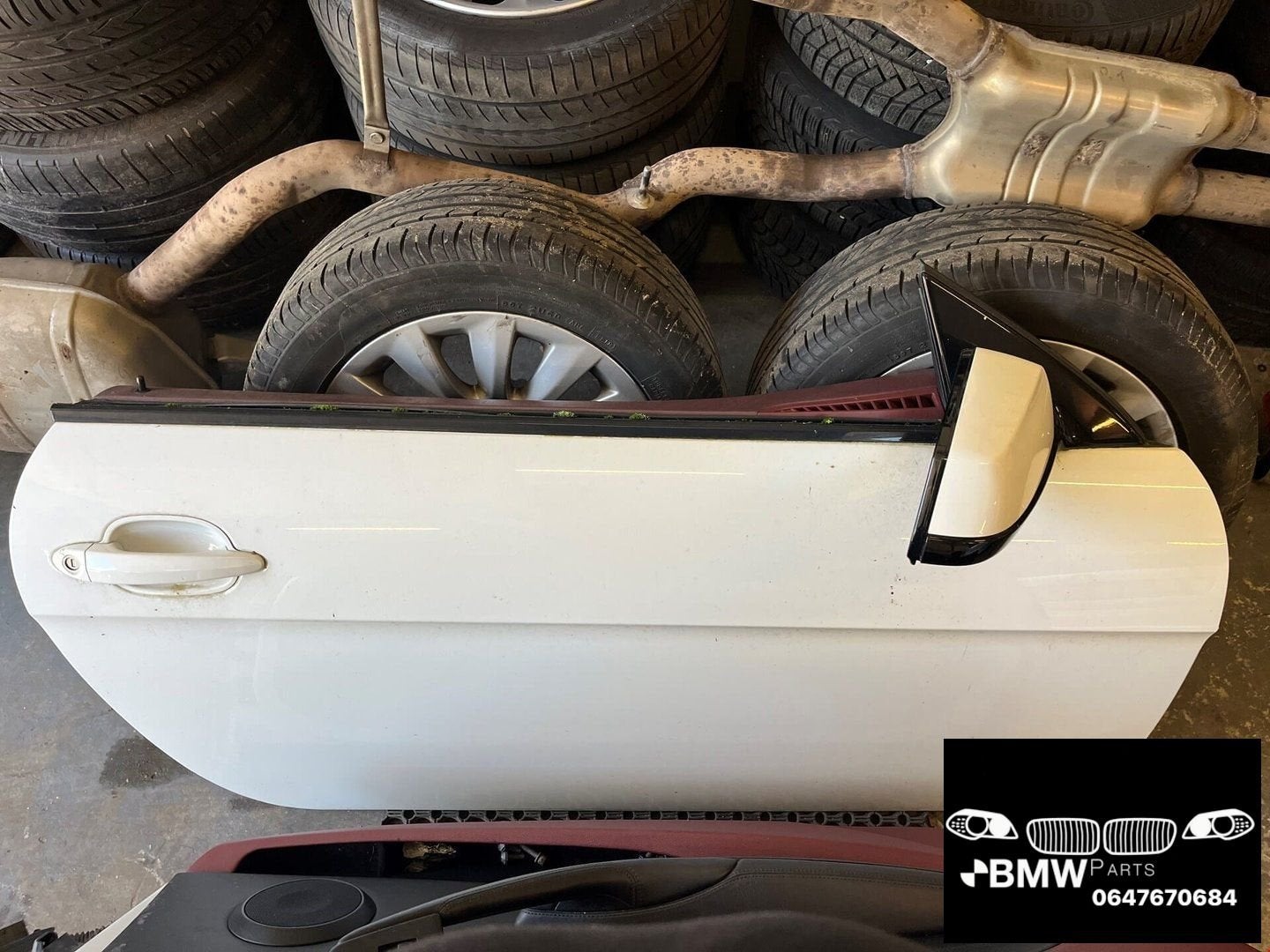 Deur rechts Bmw 6-serie E63 alpinweiss wit, -, Utilisé, Porte, Gauche