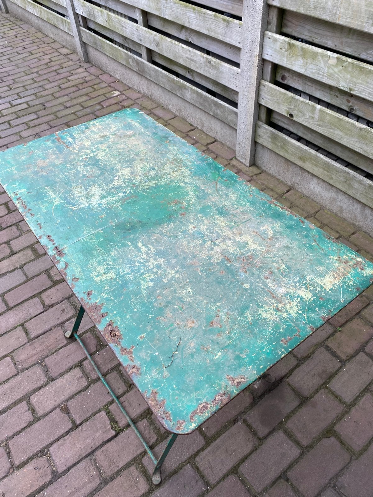 Oude cafetafel L 90 Br 49 H 73, Ophalen, Zo goed als nieuw
