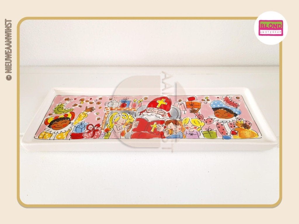 Cakeschaal Blond Amsterdam - Sinterklaas Collectie - 12x33cm, Verzenden, Nieuw