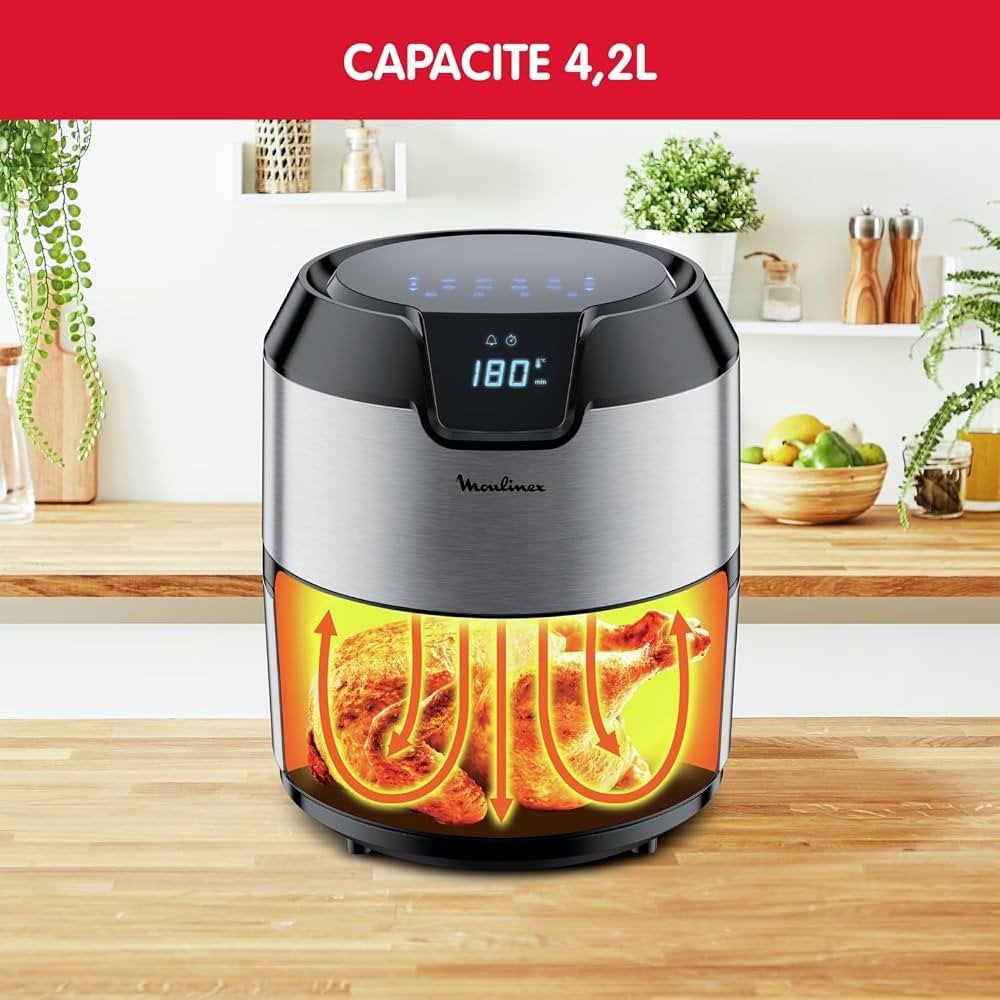 Airfryer Moulinex 4,2 L – Comme neuf !

🍟 Airfryer Mouli, Electroménager