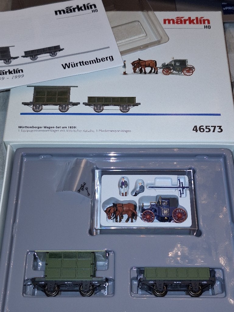 Märklin HO 46573 set van twee wagens 'Württemberg 1859', Hobby & Loisirs créatifs, Enlèvement ou Envoi, Comme neuf, Set de Trains