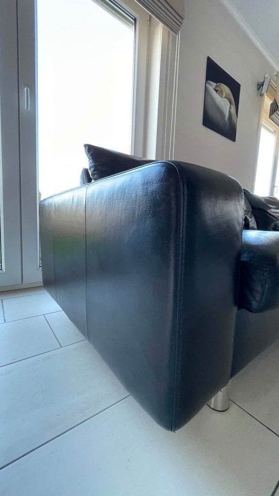 3-zits zetel, Huis en Inrichting, Ophalen, Gebruikt, Driepersoons, Rechte bank