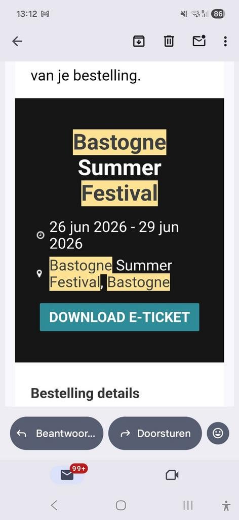 2 e-Tickets festival Bastogne te koop