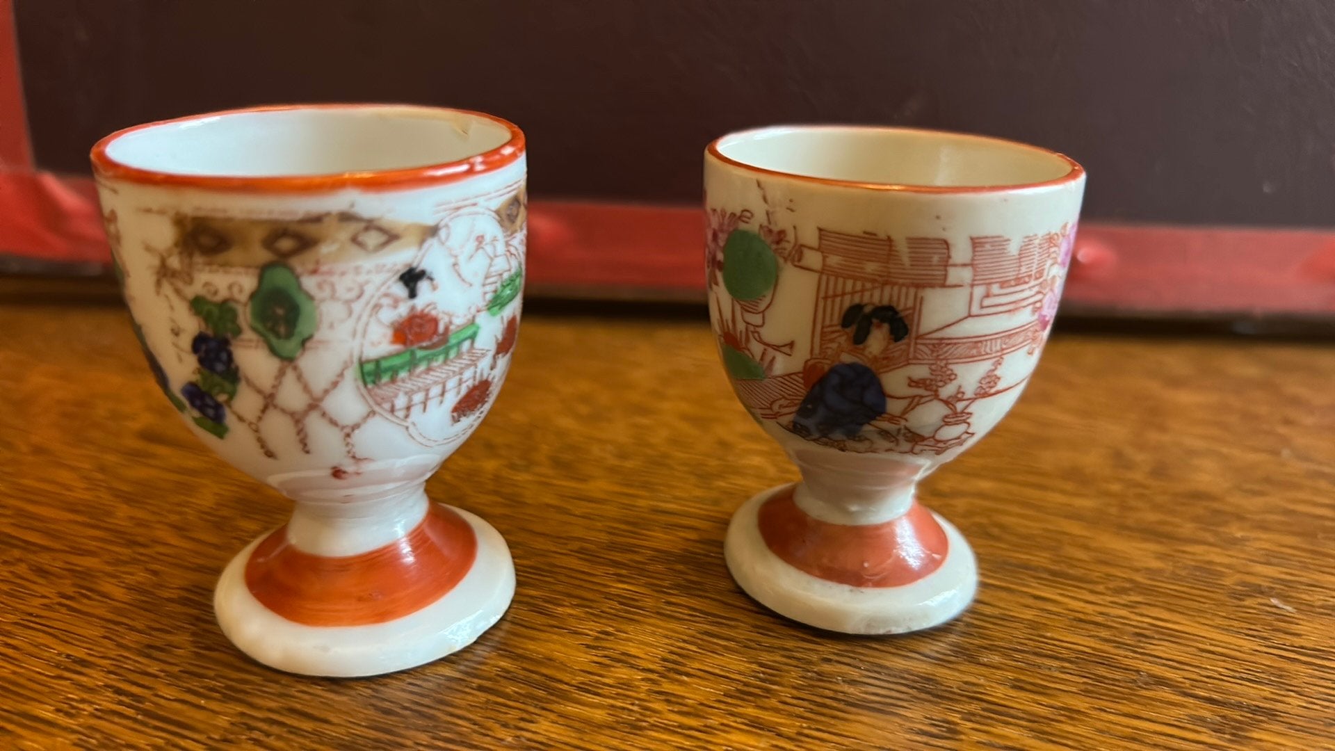 2 Japanse eierdopjes, Ophalen of Verzenden