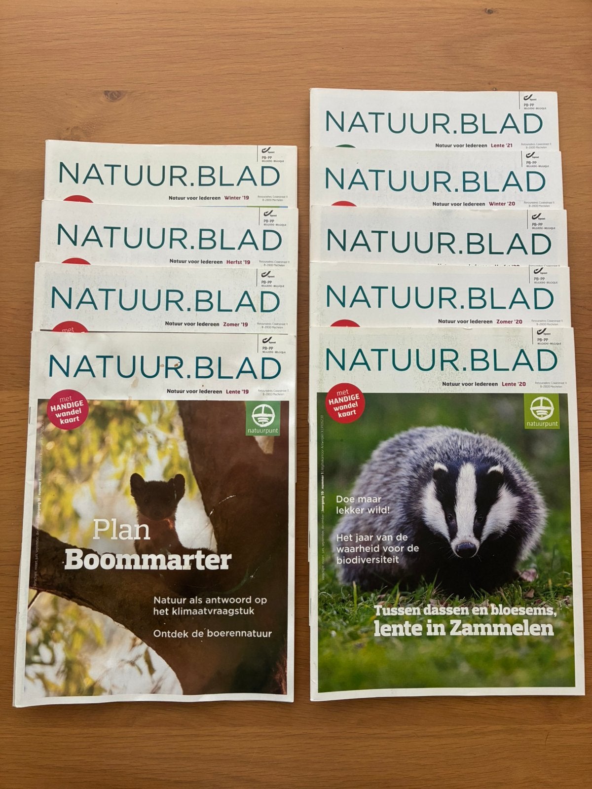 natuur.blad - magazine van Natuurpunt jg 2019 en 2020, Ophalen of Verzenden, Zo goed als nieuw