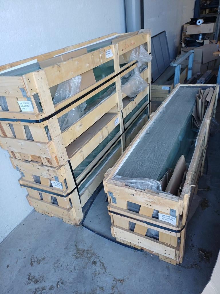 Glas gehard serreglas nieuw, Ophalen, Minder dan 80 cm, Nieuw, 160 cm of meer