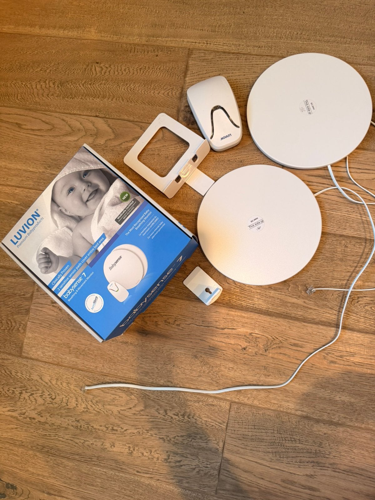 Luvion Babysense 7 ademhalingsmonitor + reserve, Kinderen en Baby's, Ophalen of Verzenden, Zo goed als nieuw