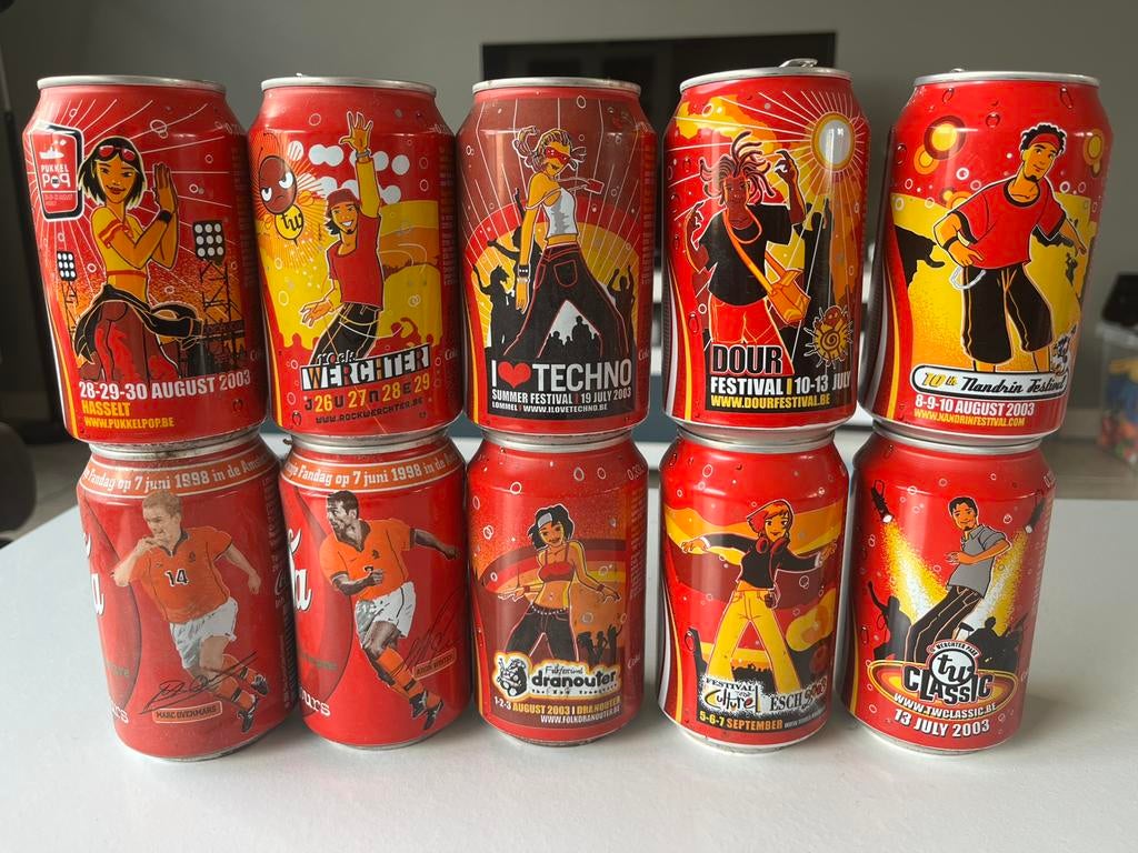Diverse Coca cola, Enlèvement, Utilisé, Emballage