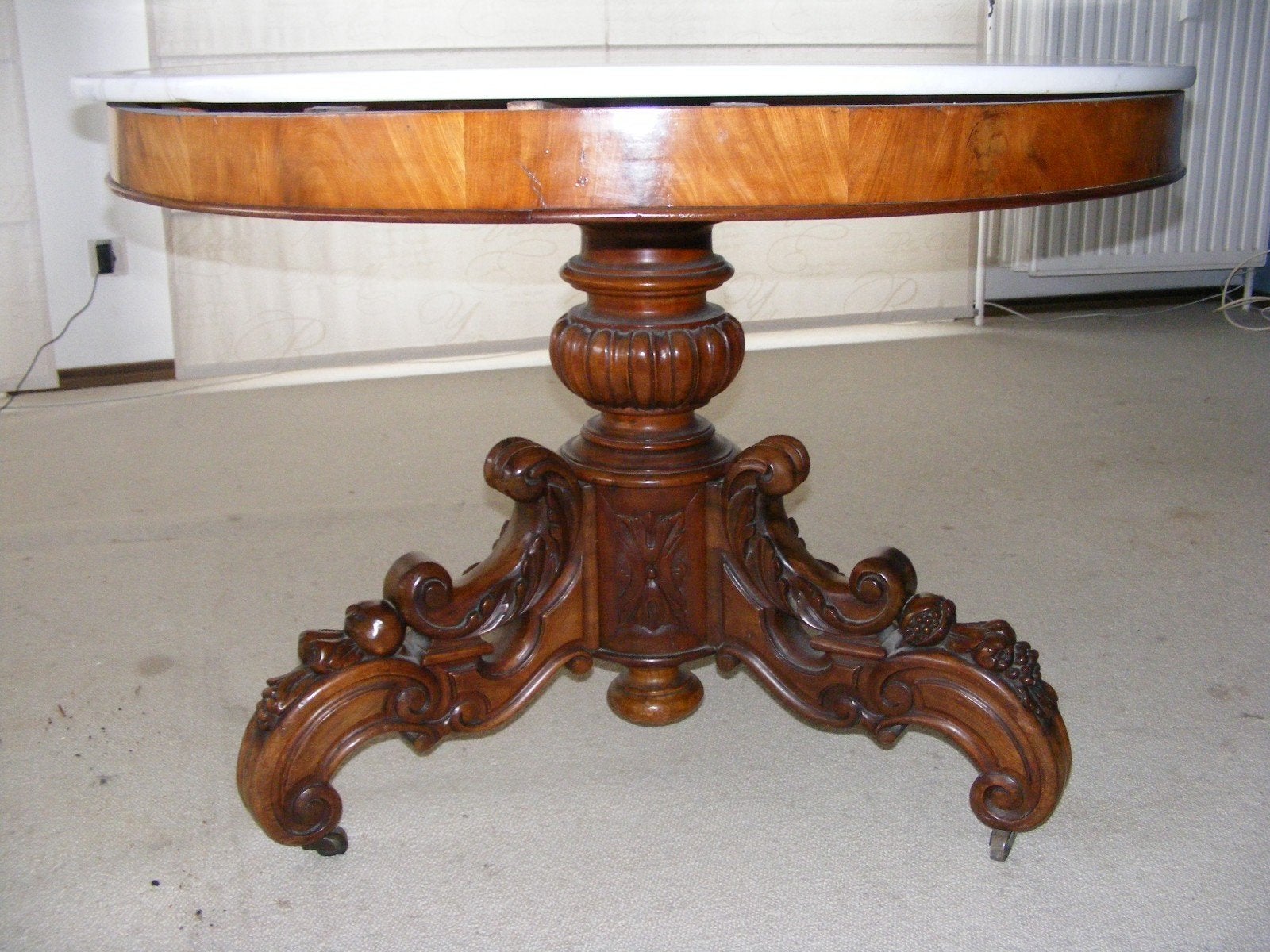 jachttafel mahonie en marmer, Ophalen