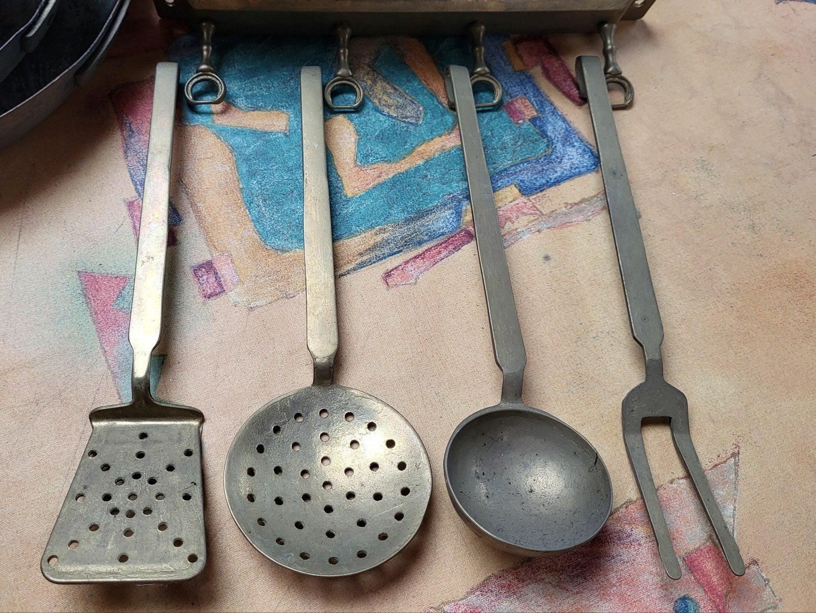 Prachtige vintage keuken set – kookpot, maatlepels ea, Ophalen