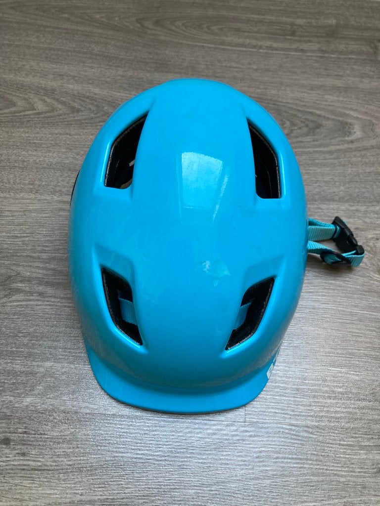 Blauwe fietshelm kinderen, Fietsen en Brommers, Fietsaccessoires | Fietshelmen, Ophalen, Zo goed als nieuw