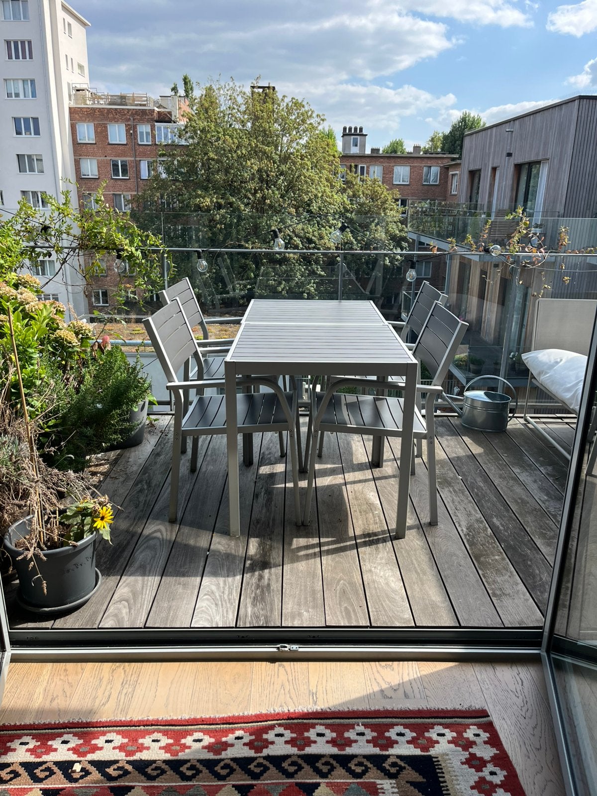 Table & chaises de jardin, Jardin & Terrasse, Enlèvement, Utilisé, Carré, Métal