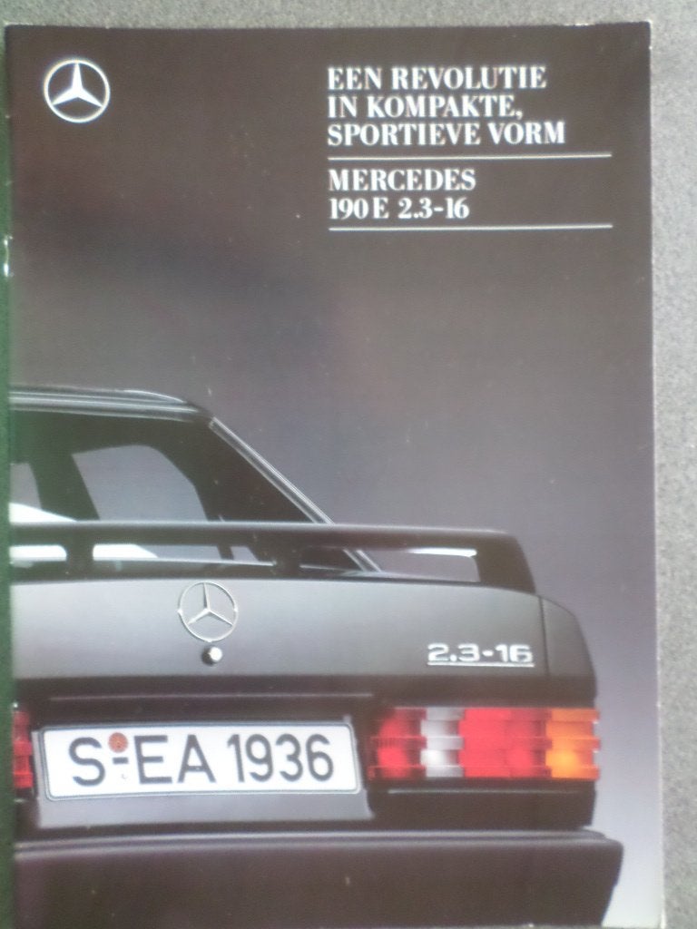 Brochure de la Mercedes 190E 2.3 16v 1987, Enlèvement ou Envoi, Mercedes