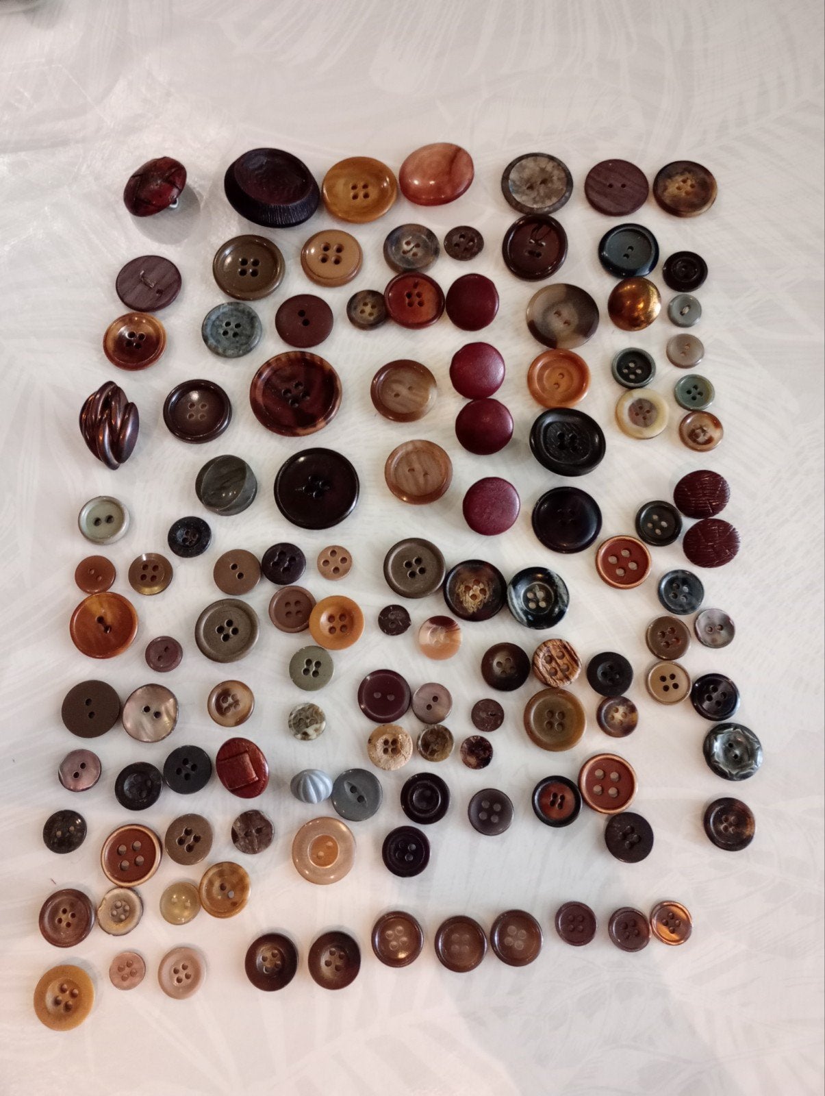 Grand lot de boutons de couture vintage – Tons marron, borde, Enlèvement ou Envoi