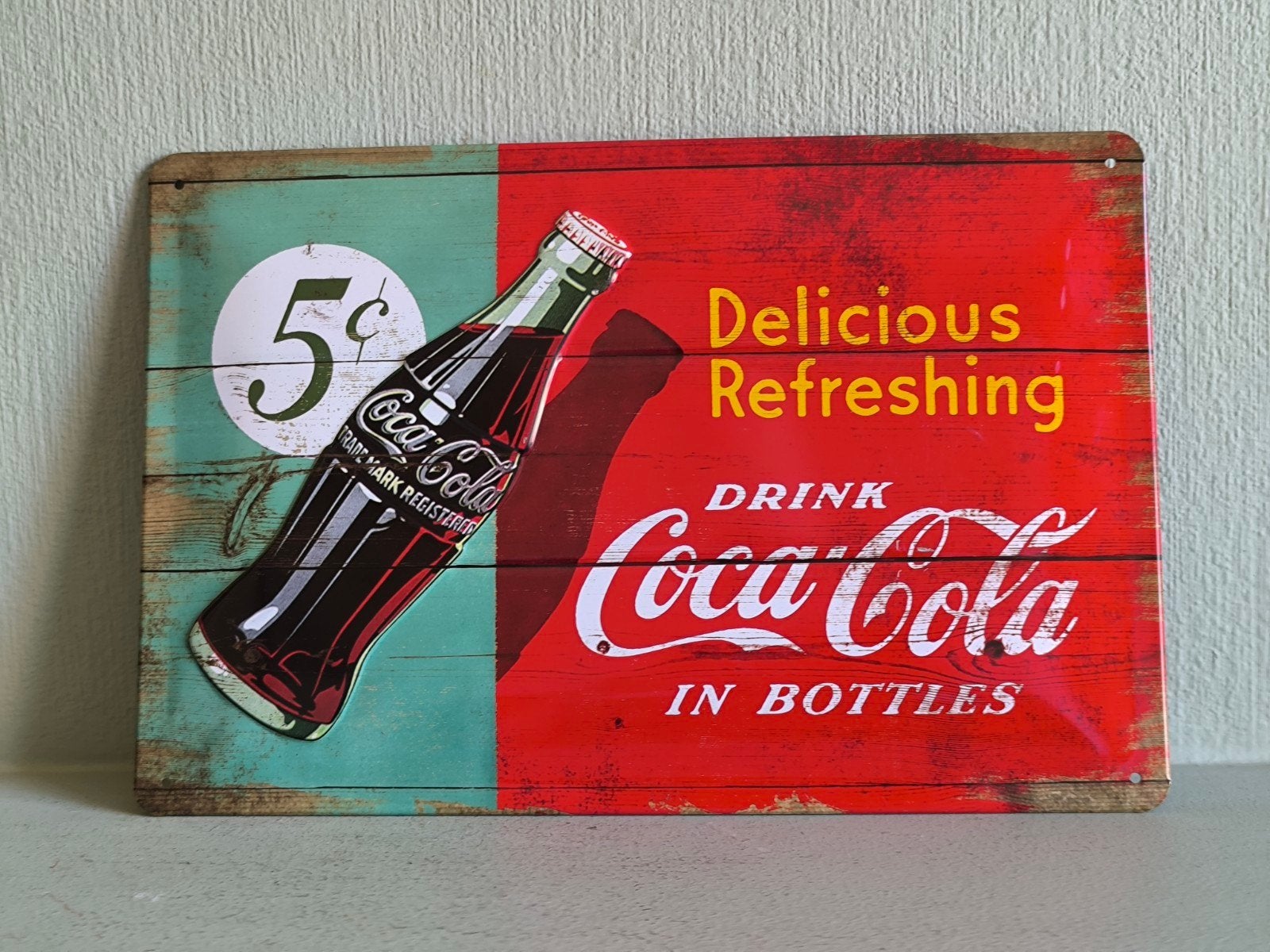 Metalen plaat, Coca-Cola, Ophalen of Verzenden