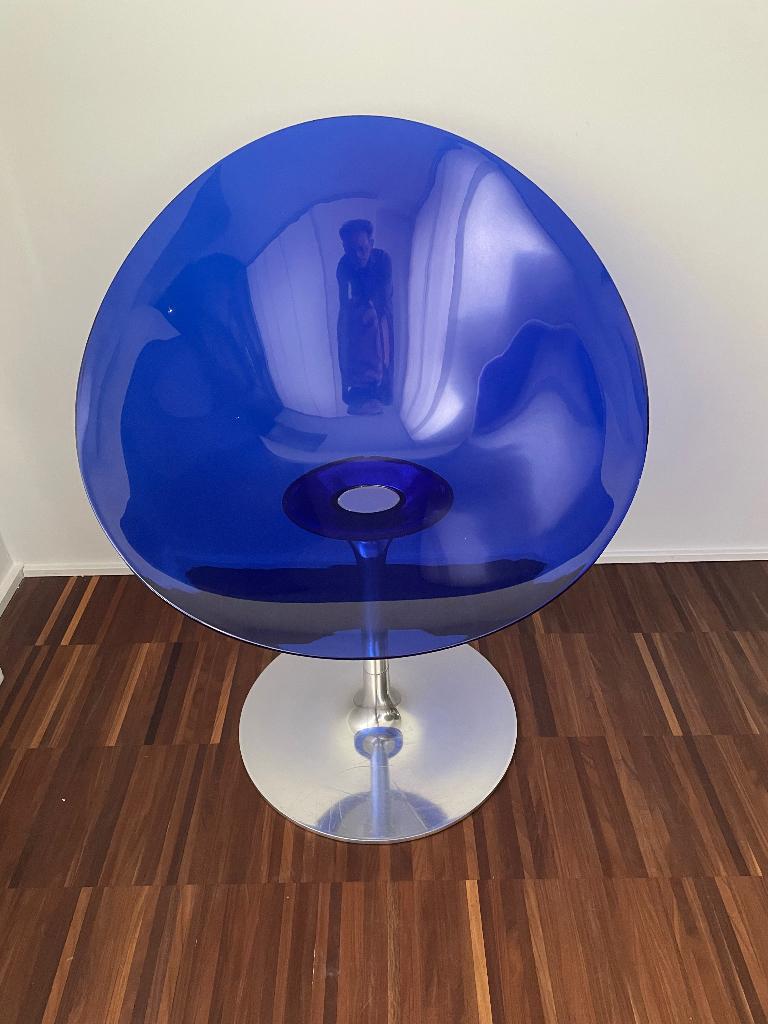Kartell Eros Blue Chair Design Philippe Starck, Ophalen, Kunststof, Design, Zo goed als nieuw