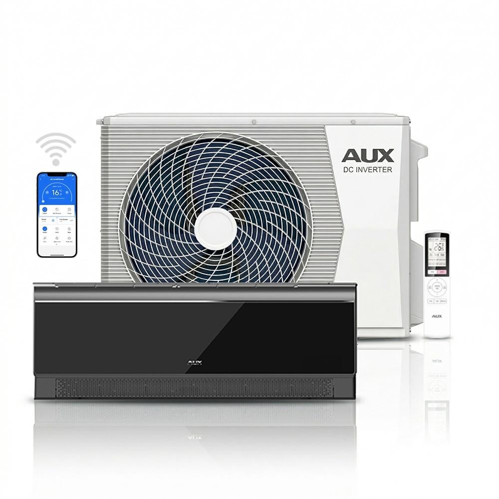 AUX split unit airco 3,5 kW “C-Serie Zwart” incl WiFi, 4D sw, Elektronische apparatuur, Airco's, Verwarmen, Afstandsbediening