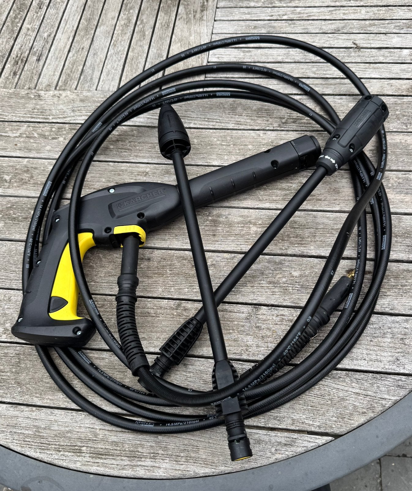 Pistolet Kärcher, flexible et 2 lances, Bricolage & Construction, Sanitaire, Comme neuf, Autres types, Enlèvement