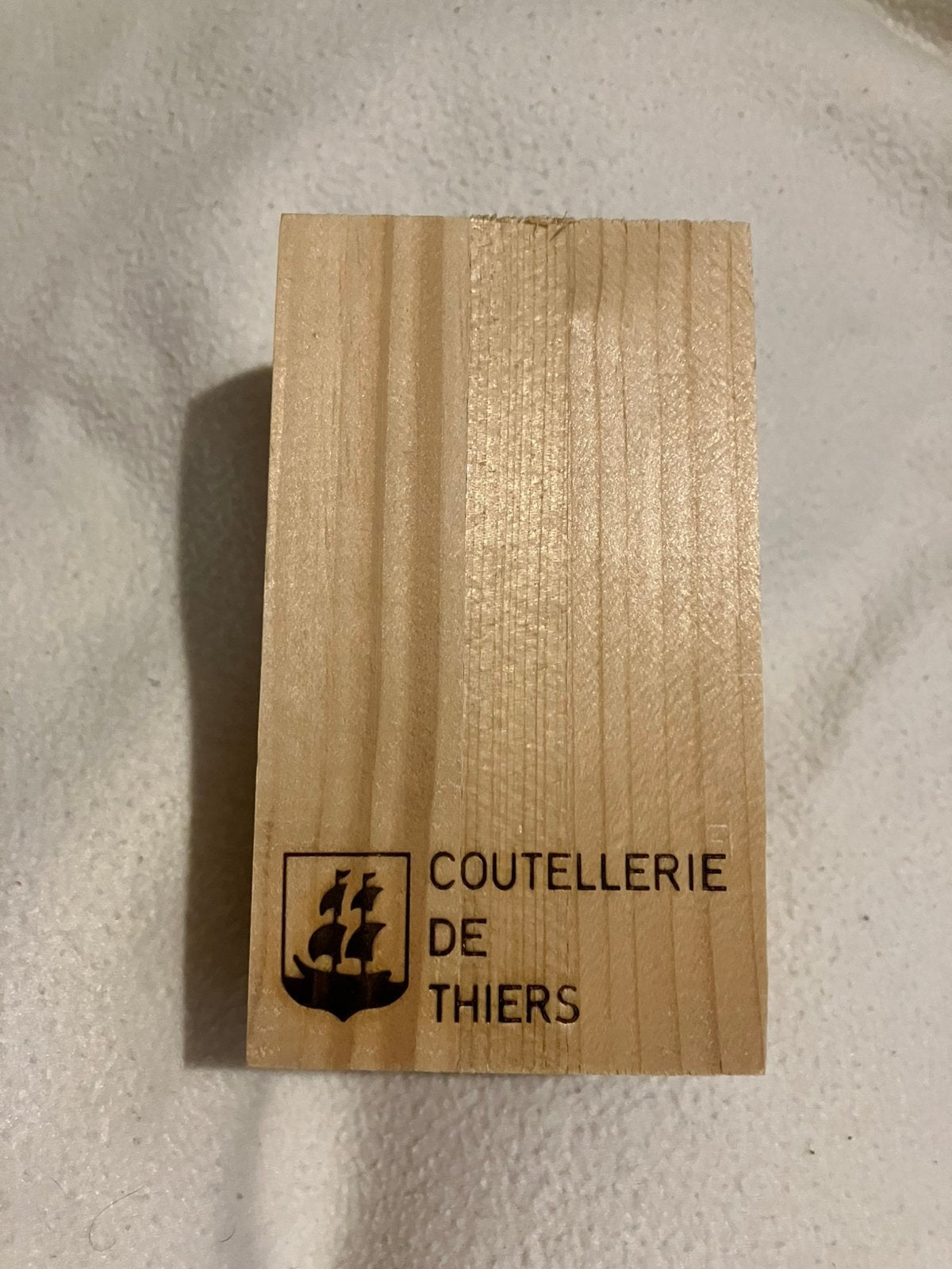 Houten houder 6 steak messen - display coutellerie thiers, Hout, Beige, Nieuw, Ophalen of Verzenden