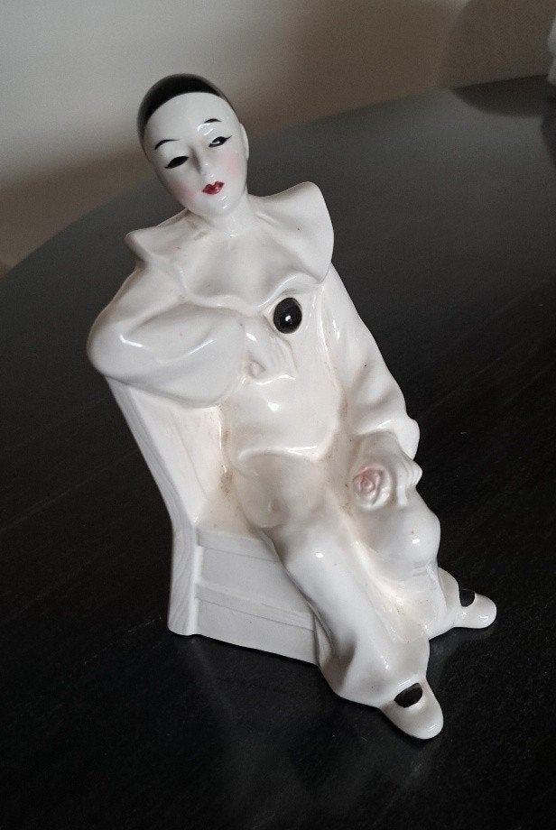 Céramique émaillée/porcelaine vintage Pierrot 1975, Enlèvement ou Envoi