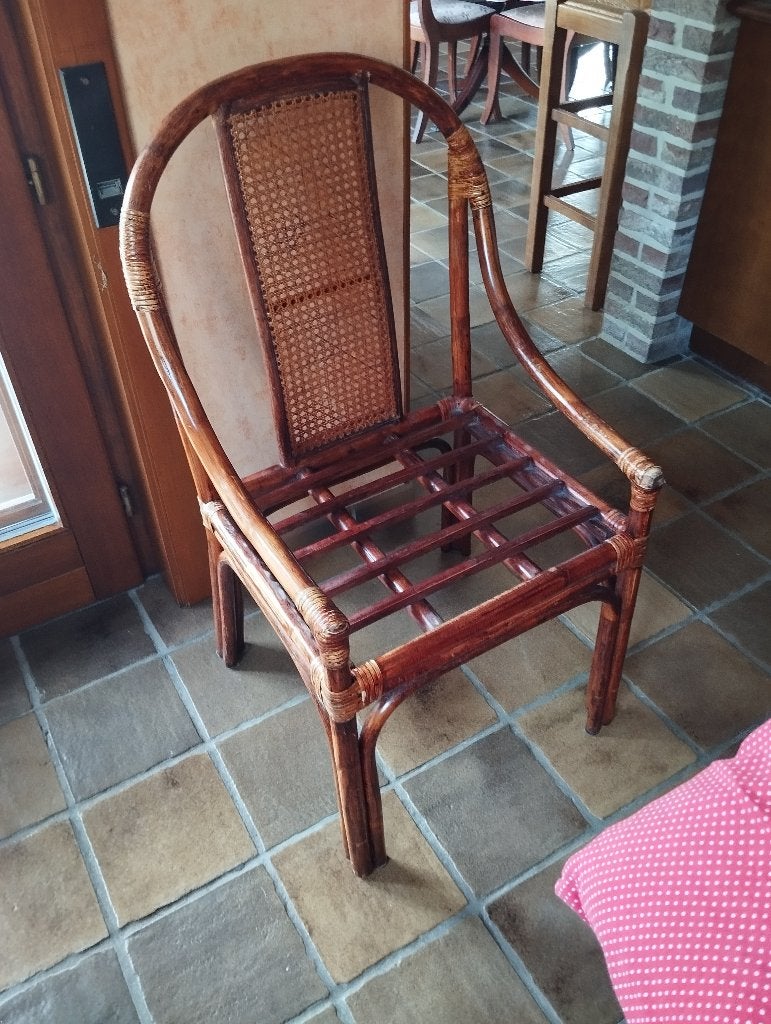 Fauteuil en rotin, Enlèvement, Utilisé, Bois