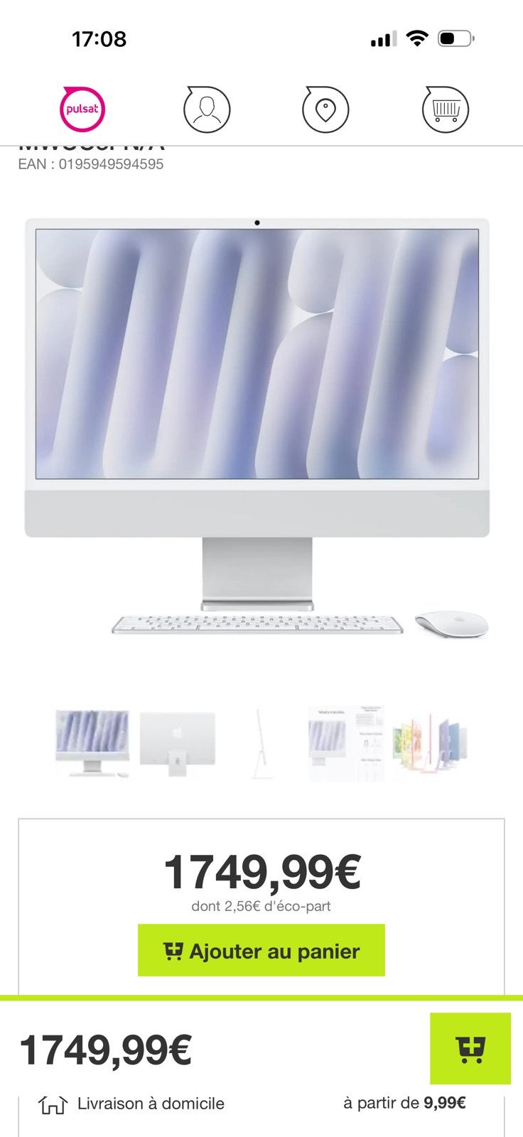 Apple iMac jamais déballé toujours dans son emballage Apple, Informatique & Logiciels, Ordinateurs de bureau, Neuf, Enlèvement ou Envoi