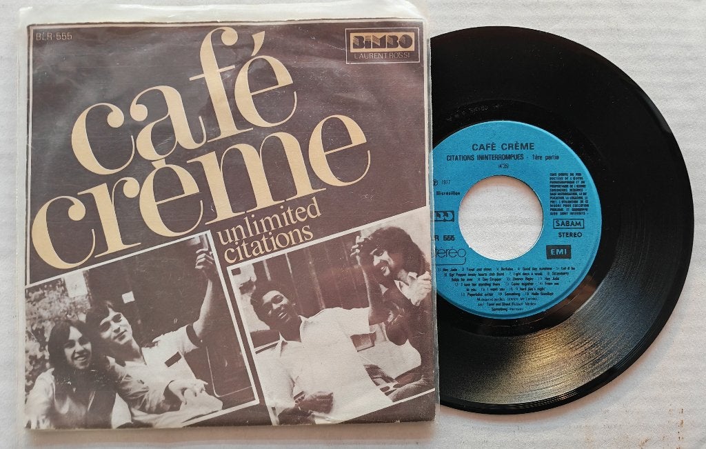 CAFE CREME - Unlimited citations (45t), Cd's en Dvd's, Ophalen of Verzenden, Zo goed als nieuw, 7 inch, Pop