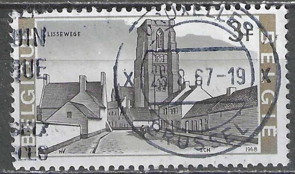 Belgique 1968 - Yvert/OBP 1467 - Église de Lissewege (ST), Timbres & Monnaies, Timbres | Europe | Belgique, Affranchi, Envoi