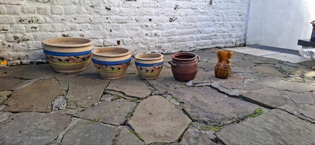 Sfeervol Terracotta Aardewerk, Tuin en Terras, Bloempotten, Ophalen, Gebruikt, Rond, Minder dan 40 cm