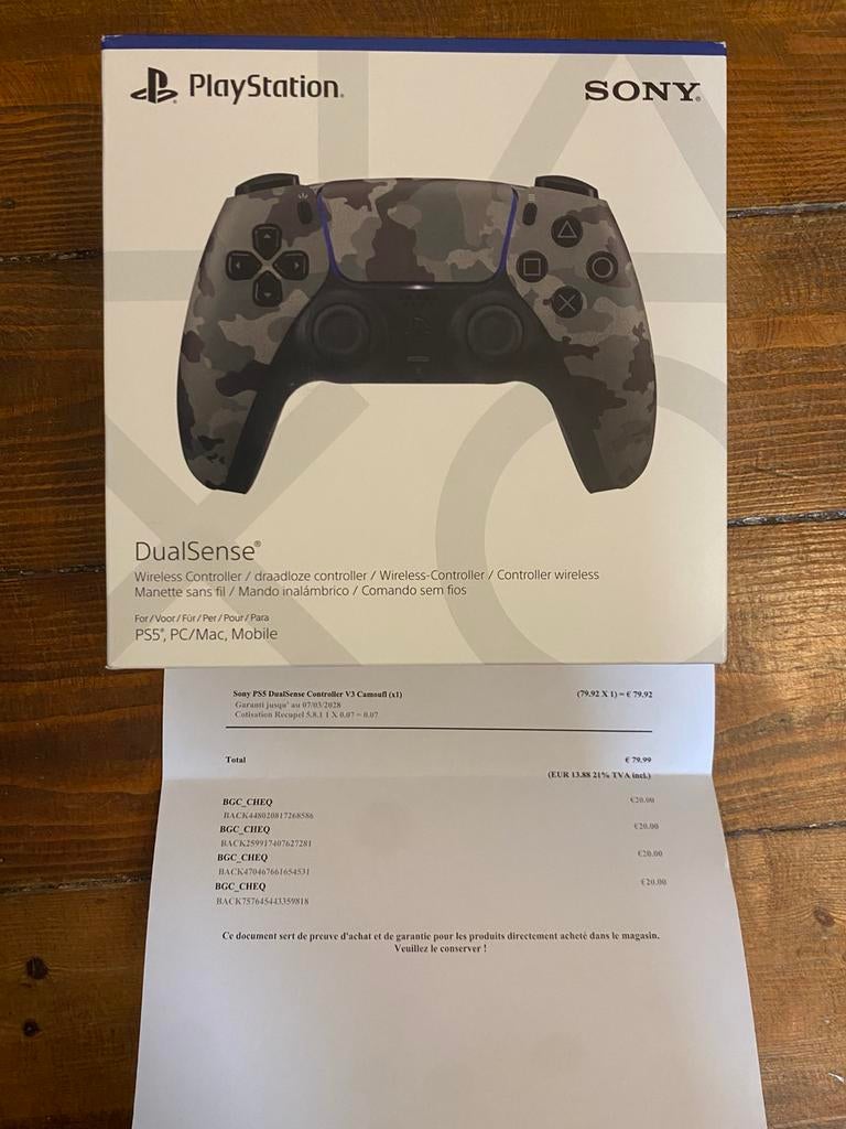 Manette ps5 camouflage camo neuve Garantie 2 ans avec factur, Enlèvement, Comme neuf, PlayStation 5