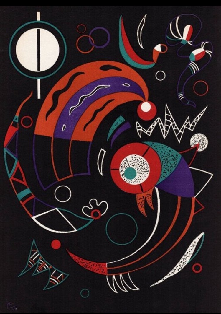 Lithografie ‘Comets’ van Kandinsky, Antiek en Kunst, Ophalen