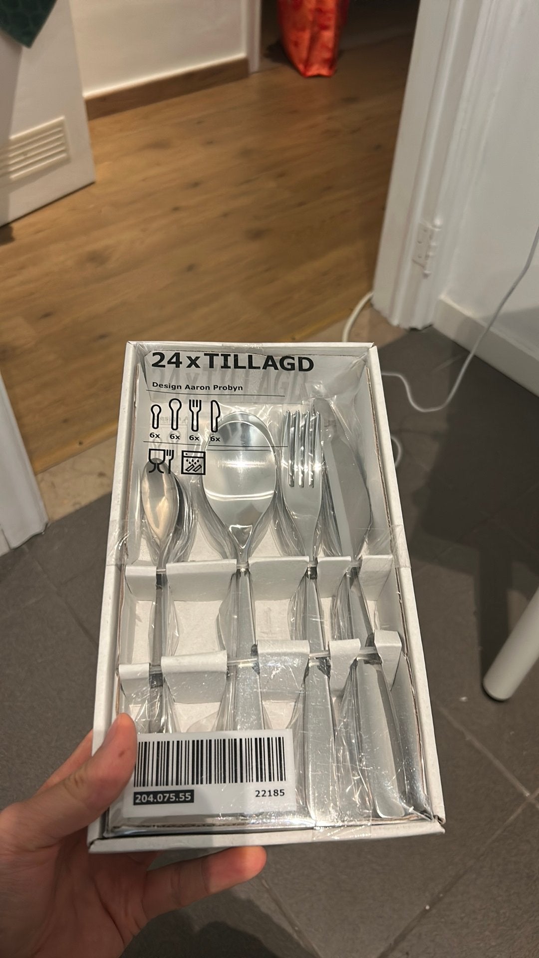Bestek 24-delig roestvrij staal ikea ongeopend, Ophalen, Nieuw, IKEA, Bestekset
