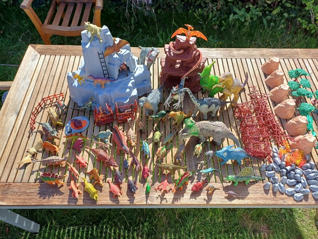 groot lot dinosaurussen (meer dan 63 stuks!), Enlèvement ou Envoi, Utilisé