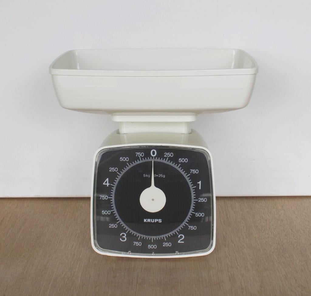 Krups vintage weegschaal nr 835, Ophalen of Verzenden, Zo goed als nieuw, Wit