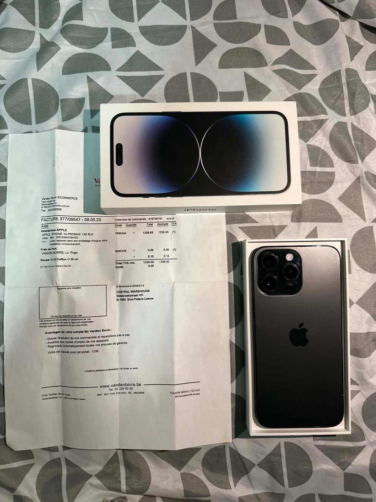 Iphone 14 pro max, Enlèvement, Comme neuf, Noir, IPhone 14