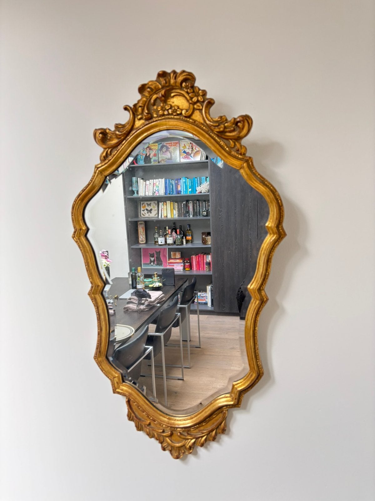 Prachtige Deknudt Barok Spiegel  (Facetgeslepen, 70 cm), Enlèvement, Ovale, Moins de 100 cm