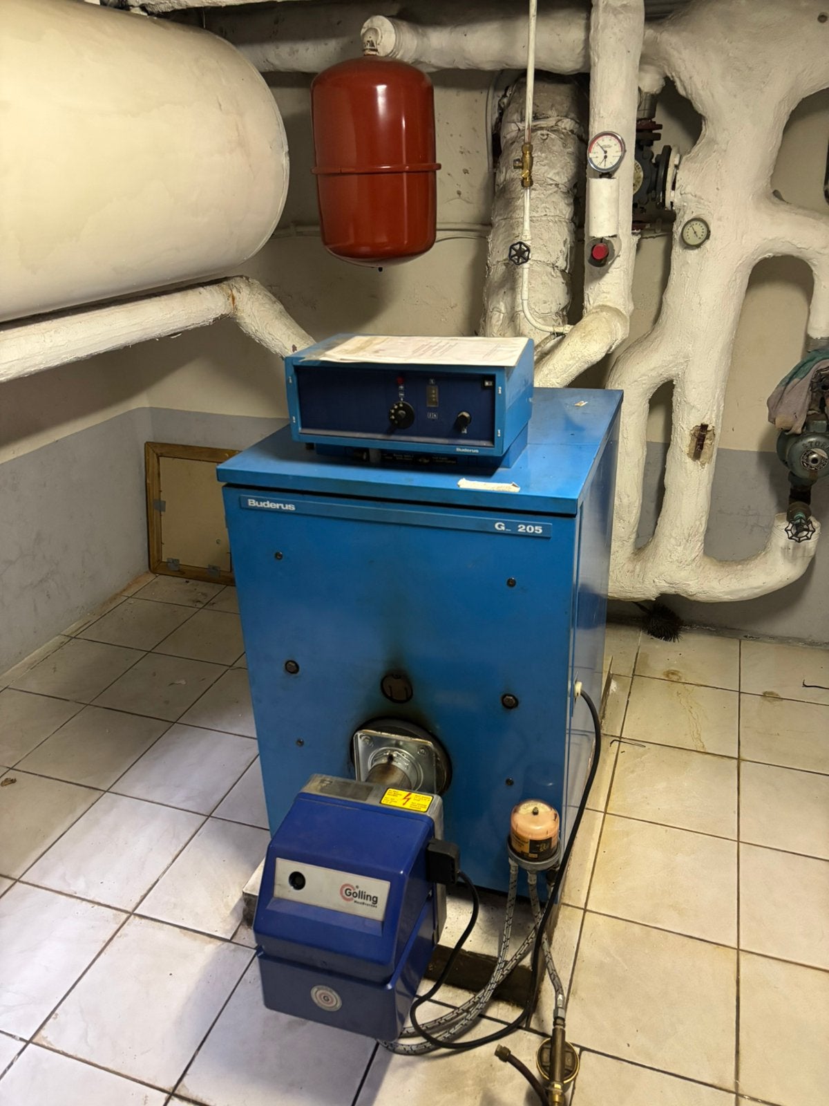 Buderus G205 mazout ketel, Doe-het-zelf en Bouw, Ophalen, Gebruikt, Boiler