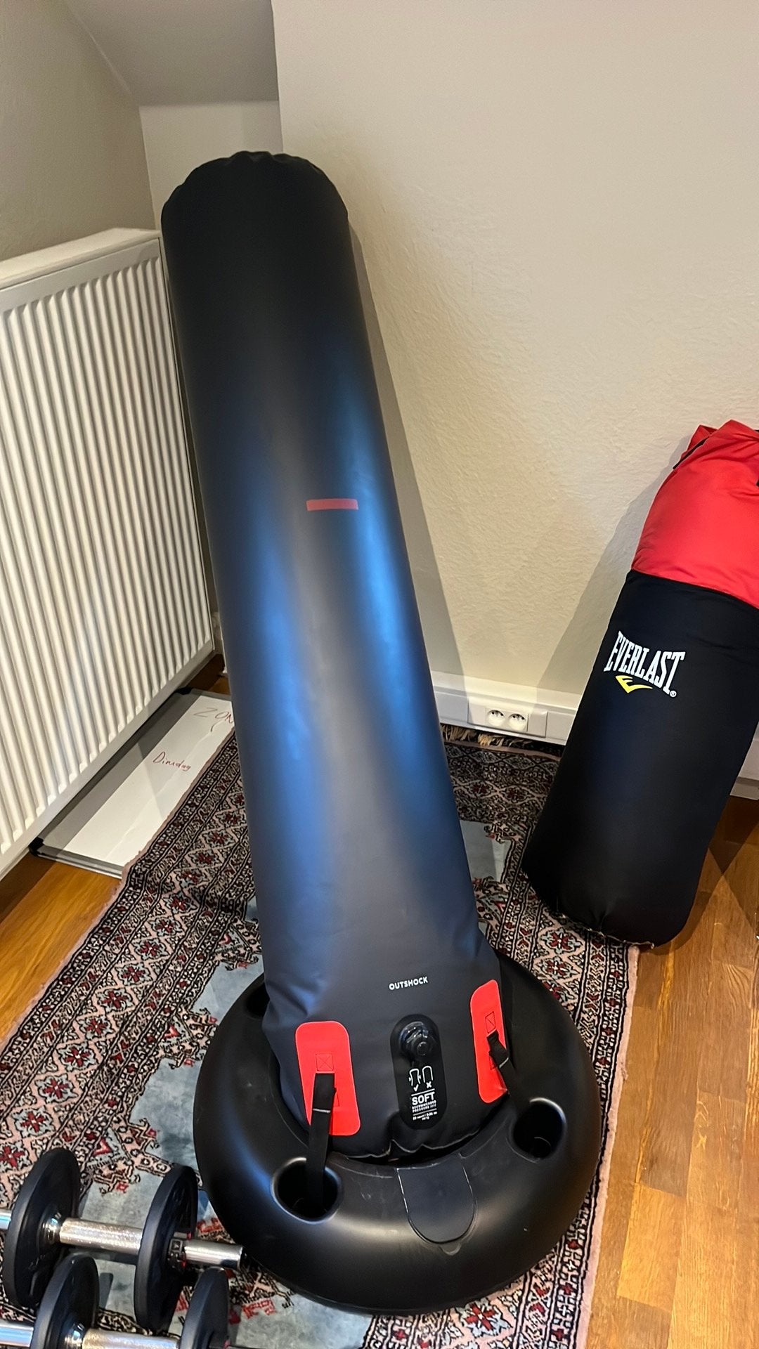 Staande boxbal en boxbal om op te hangen, Ophalen, Zo goed als nieuw, Boksbal