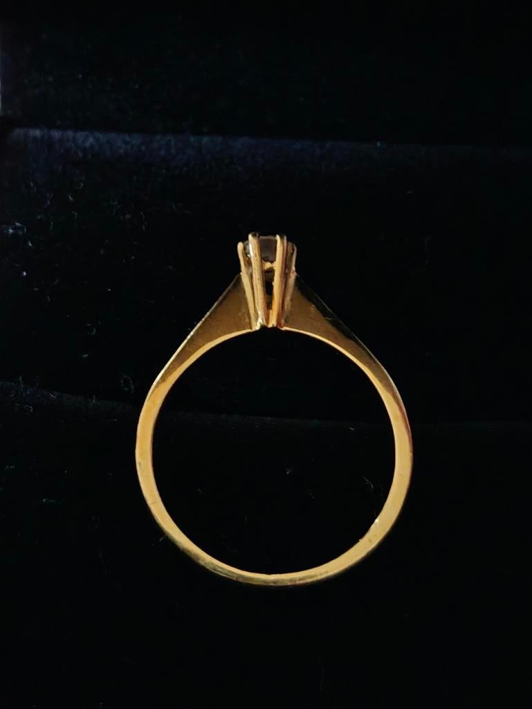 Bague de fiançailles en diamant 18 carats, Enlèvement ou Envoi, Or, Or