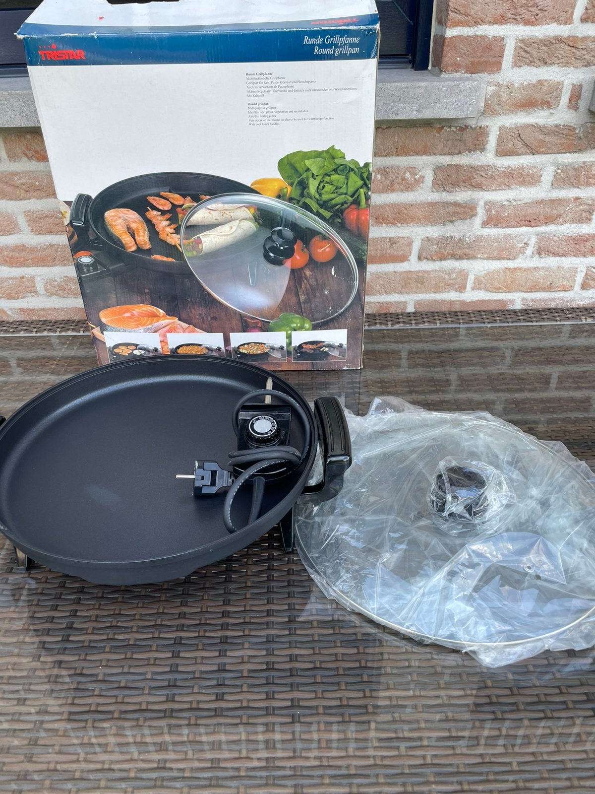 Tristar Ronde Elektrische Grillpan / Multi-pan, Ophalen of Verzenden, Zo goed als nieuw
