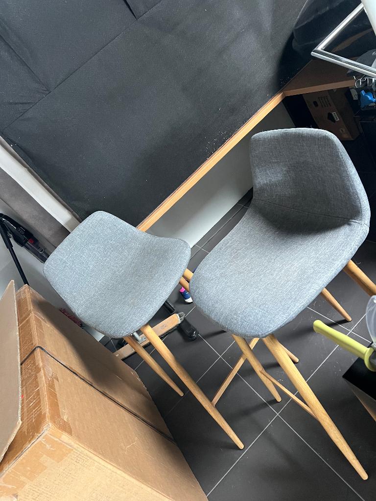 Barstoelen, 2 krukken, Ophalen, Gebruikt, Metaal