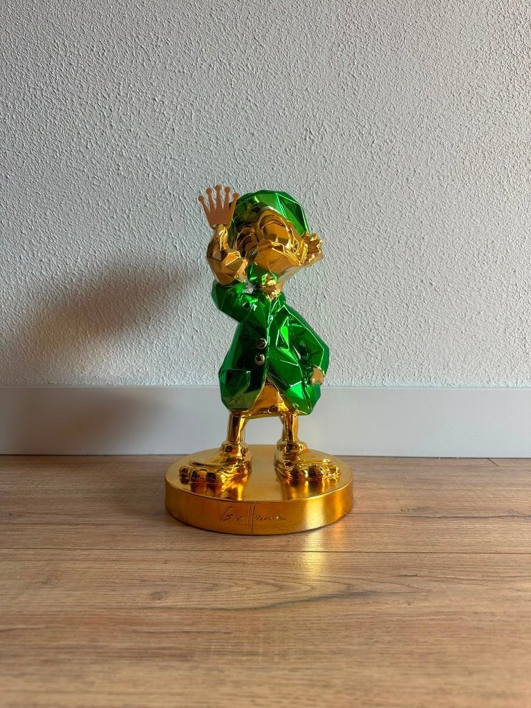 Lior24 Dagobert Duck Rolex in metallic groen/goud, Collections, Statues & Figurines, Enlèvement ou Envoi, Utilisé, Animal