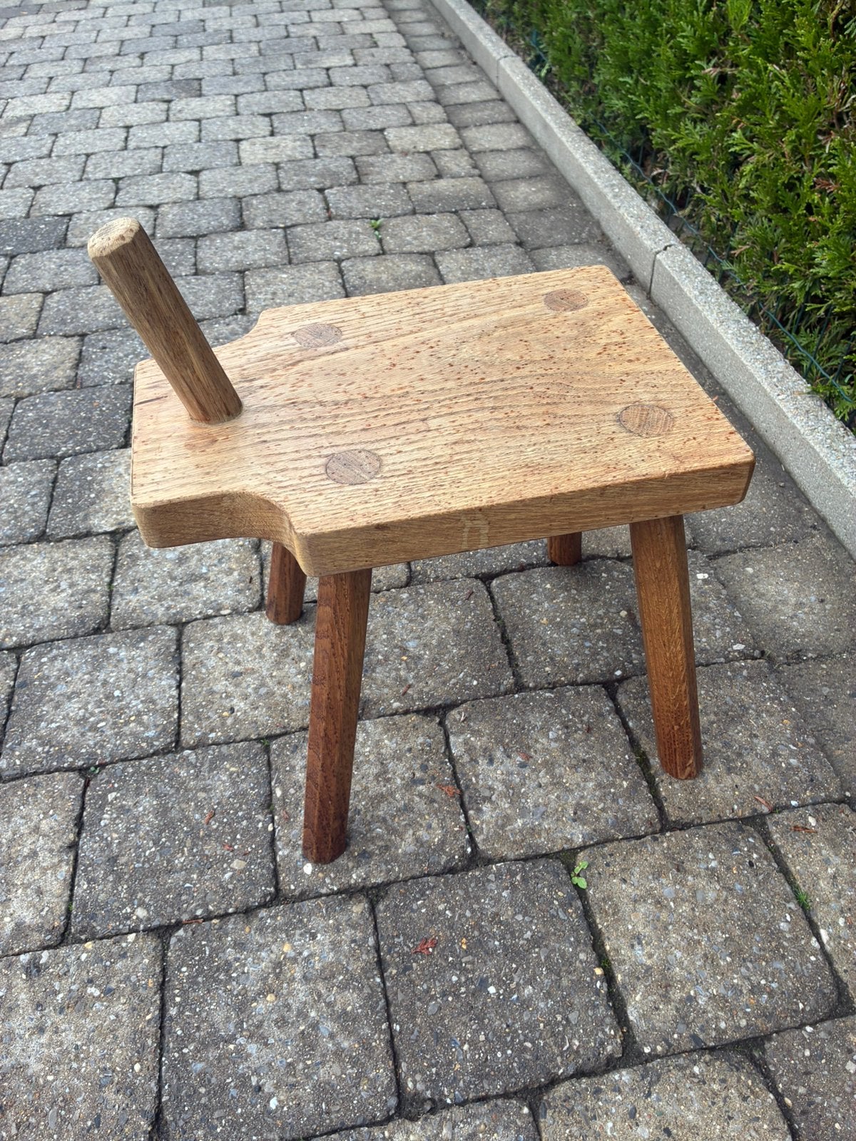 Houten melkstoel groot, Enlèvement, Comme neuf