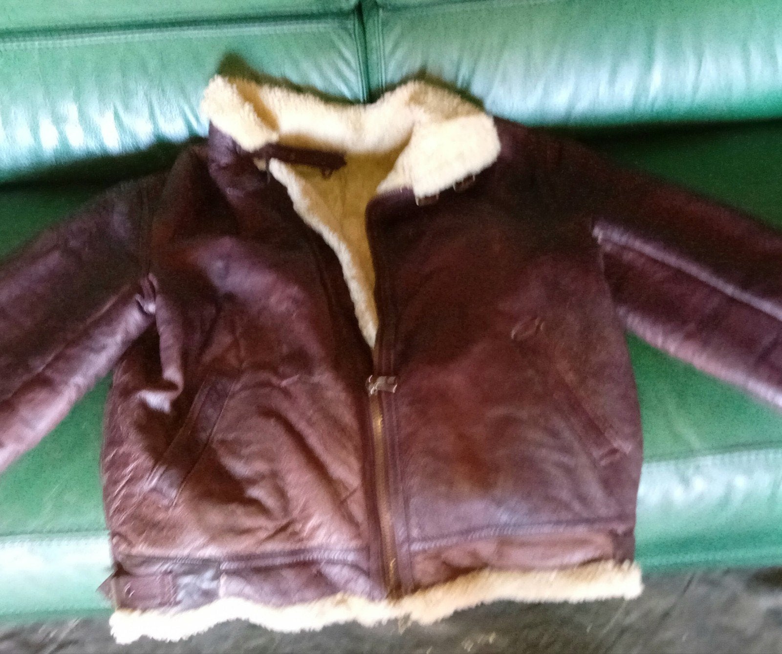 blouson bombardier type ww2 /laine d'agneaux, Enlèvement ou Envoi, Taille 52/54 (L), Brun, Us army